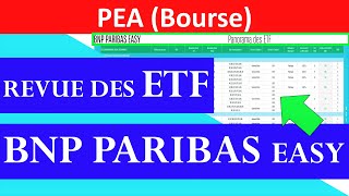 ✔️ REVUE DES ETF BNP PARIBAS EASY PEA [upl. by Eicak]