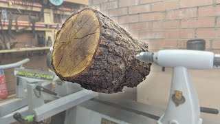 A CRACKING OAK experiment  Woodturning project [upl. by Moynahan655]