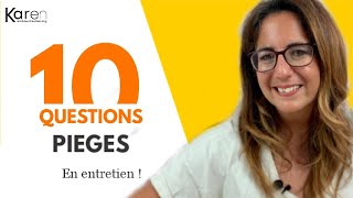 Questions entretien  10 exemples de questions pièges avec réponse [upl. by Ognimod]