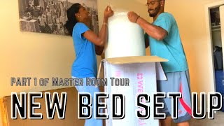 We bought a mattress in a box Wayfair unboxing  PART 1 Master Bedroom [upl. by Ilhsa]