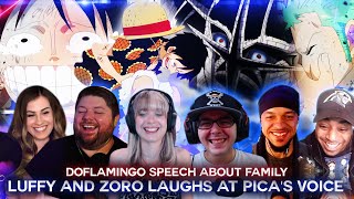 Luffy And Zoro Laughs At Picas Voice  Reaction Mashup [upl. by Lucy]