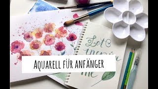 Aquarell für Anfänger  Meine Bilder  Tipps und Techniken  Watercolor for Beginners [upl. by Pagas]