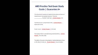 ABO PRACTICE TEST EXAM STUDY GUIDE GUARANTEE A [upl. by Berte]