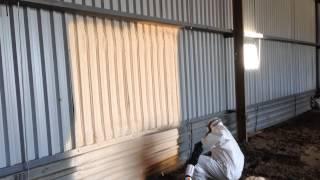 Spray foam ecofriendly industrial insulation [upl. by Brod]