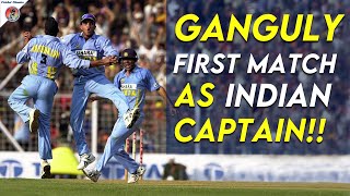 Sourav Ganguly First Match as INDIAN CAPTAIN Ganguly Leads India FIRST TIME EVER  Singapore 1999 [upl. by Aem]