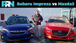 2018 Subaru Impreza Sport vs 2018 Mazda3 GT [upl. by Angle]