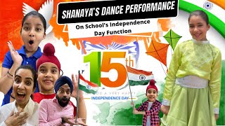 Shanaya’s Dance Performance On School’s Independence Day Function  RS 1313 VLOGS [upl. by Cynthia]