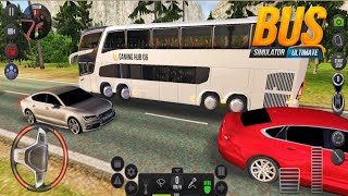 New Double Deckar Bus Drive Off Road Map bussimulatorultimate viralvideo [upl. by Akimad]