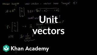 Unit vectors  Matrix transformations  Linear Algebra  Khan Academy [upl. by Enilasor]