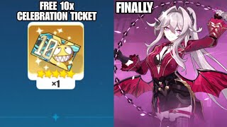 Honkai Impact 3 78  FREE 10x CELEBRATION GACHA TICKET  FINALLY THELEMA COSTUME [upl. by Aipotu]