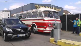 4 Europatreffen historischer Omnibusse Ausfahrt der Busse in Speyer [upl. by Audie732]