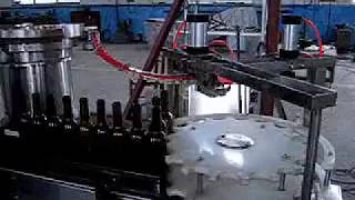 Automatic corking machine for wine liquor glass bottles cork pushing pressing equipment [upl. by Atineg195]