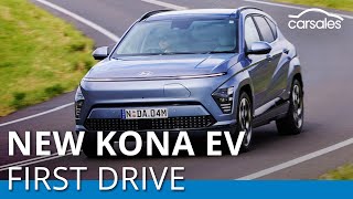 2024 Hyundai Kona Electric Review  A bigger cheaper hightech small electric SUV with less power [upl. by Anilecram]