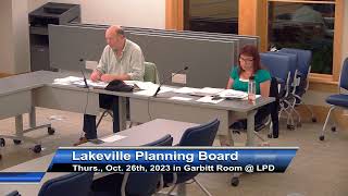 Lakeville Planning Board 102623 [upl. by Hulda]