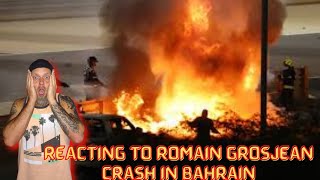 Horrifying Reacting To Romain Grosjeans Fiery Bahrain GP Crash reactionvideo [upl. by Reiniar]