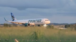 Jetblue A320 and Frontier airlines A321Neo Landing and Jetblue A320 Takeoff at Aguadilla BQN [upl. by Medovich724]