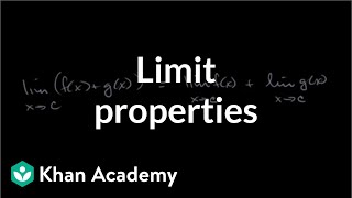 Limit properties  Limits and continuity  AP Calculus AB  Khan Academy [upl. by Toole613]