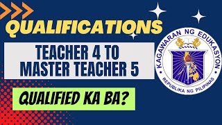 TEACHER 4 TO MASTER TEACHER 5 QUALIFICATIONS CAREER PROGRESSION FOR DEPED TEACHERS 1 [upl. by Collete]