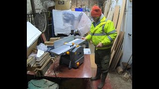 Titan TTB579PLN 204mm electric planer thicknesser 230v unboxing setup and demo [upl. by Iyre213]