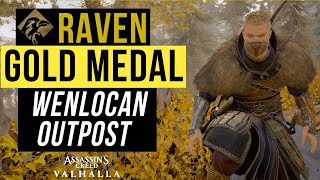 🥇 EASY STEALTH GOLD  Wenlocan Outpost Trial of the RAVEN  Mastery Challenge Tips  AC Valhalla [upl. by Elleinwad]