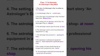 An Astrologers Day by RK Narayan MCQ  Class 11 English An Astrologers Day MCQ english shorts [upl. by Gorlin]