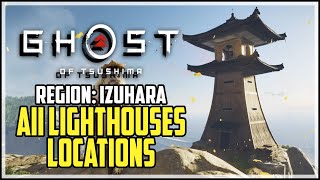 Ghost of Tsushima Izuhara All Lighthouses Locations [upl. by Adnahsar]