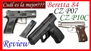 Beretta Cheetah 380 VS CZ P07 VS CZ P10C 380 [upl. by Anilesor]