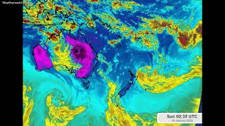 Astonishing satellite imagery of the Tonga eruption [upl. by Ayamahs]