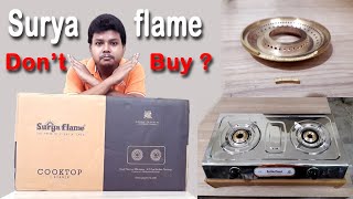 Surya Flame Ultimate Gas Stove Unboxing and Review Gas Chulha Stainless Steel LPG Cooktop 21082020 [upl. by Fitzgerald]