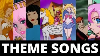 SheRa  Jem and the Holograms  Sailor Moon  Sky Dancers  Utena  80s 90s Theme Song Music  Intro [upl. by Airbmat229]