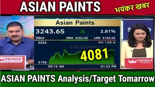 ASIAN PAINTS share latest newsasian paints share analysisasian paints share target tomorrow [upl. by Aneet]