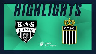 KAS Eupen – Sporting Charleroi hoogtepunten [upl. by Aikenat]