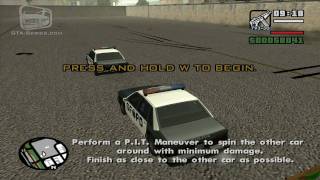 GTA San Andreas  Walkthrough  Driving School 10  P I T Maneuver HD [upl. by Anihpled508]