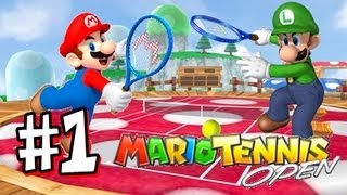 Lets Play Mario Tennis Open  Part 1 Introduction amp Mushroom Cup [upl. by Atinod]