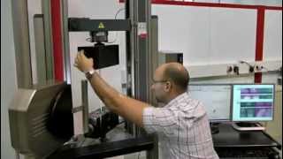 Extensometer videoXtens  Tensile tests on construction steel [upl. by Adriaens415]