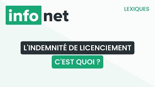 Lindemnité de licenciement cest quoi  définition aide lexique tuto explication [upl. by Dewar]