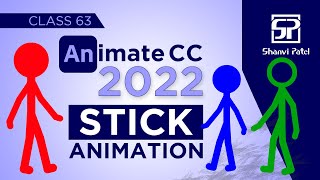 Adobe Animate CC 2022 Create Stick Animation  Stickman  Flash Tutorial  2d Animation  Hindi [upl. by Hgielrebma]