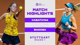 Daria Kasatkina vs Paula Badosa  2023 Stuttgart Round 1  WTA Match Highlights [upl. by Chelsie739]