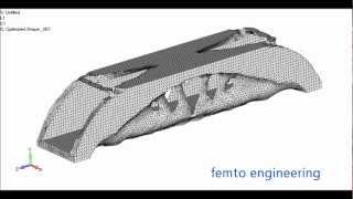 Femap with NX Nastran  3D optimization of a bridge [upl. by Solracnauj]