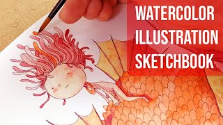 Sketchbook watercolor illustration [upl. by Russell]