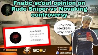 Scout opinion on Rude Sniper Novaking Maxtern controversy  Scout reacts to Rude Sniper video [upl. by Acinna]