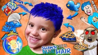 SHAWN gets BLUE HAIR Song 🎵  Cool Surprise FUNnel FV Family Vlog [upl. by Eremihc924]