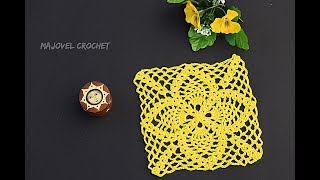 CUADRO DE PIÑAS 🍍 A CROCHET PARA MANTAS  COLCHAS Y COBIJAS CON PATRÓN crochet ganchillo [upl. by Geller642]