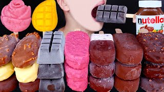 ASMR MAGNUM CHOCOLATE ICE CREAM NUTELLA DESSERT MUKBANG 초콜릿 아이스크림 먹방 チョコレートアイスクリーム 咀嚼音 EATING SOUNDS [upl. by Euqcaj]