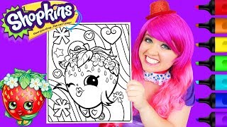 Coloring Shopkins Strawberry Kiss Coloring Page Prismacolor Markers  KiMMi THE CLOWN [upl. by Alhsa734]