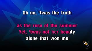 Rose Of Tralee  Irish KARAOKE [upl. by Daus]