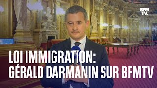 Loi immigration linterview de Gérald Darmanin sur BFMTV en intégralité [upl. by Sammons]