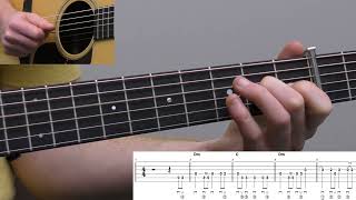 Shady Grove  Intermediate Bluegrass Guitar Lesson With Tab [upl. by Inami]