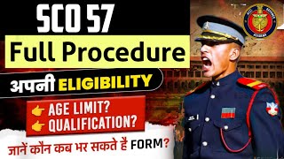 SCO 57 amp MedNT Full Procedure How to apply  Notification Out  SCO Entry In Army [upl. by Minnaminnie]