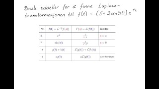 Hvordan finner vi Laplace transformasjonen [upl. by Nosa]